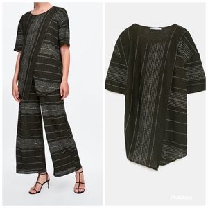 Zara Textured Stripe Top